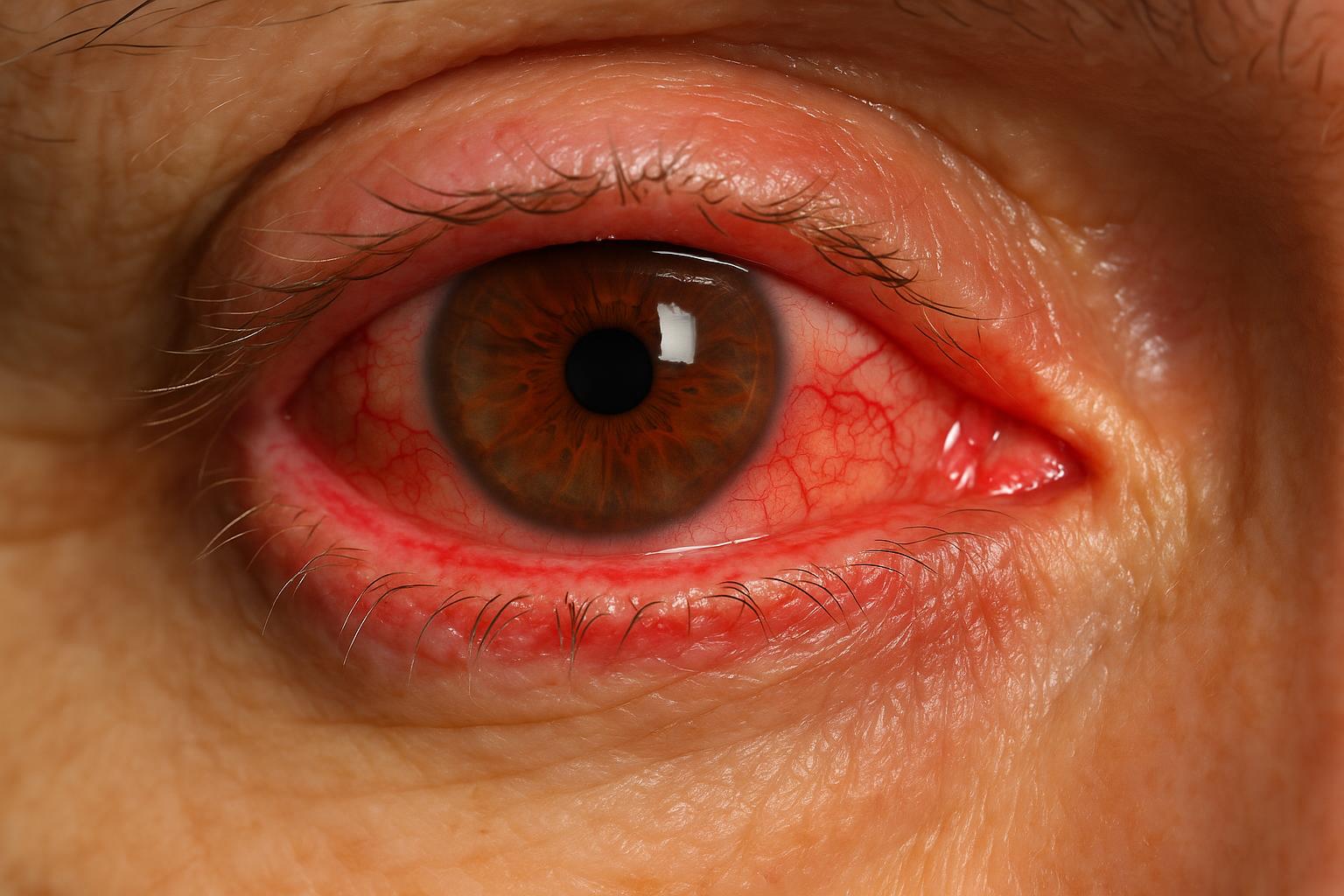 Before IPL treatment showing dry eye symptoms